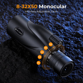 K&F Concept monocular side-dial view highlights easy dual focus operation