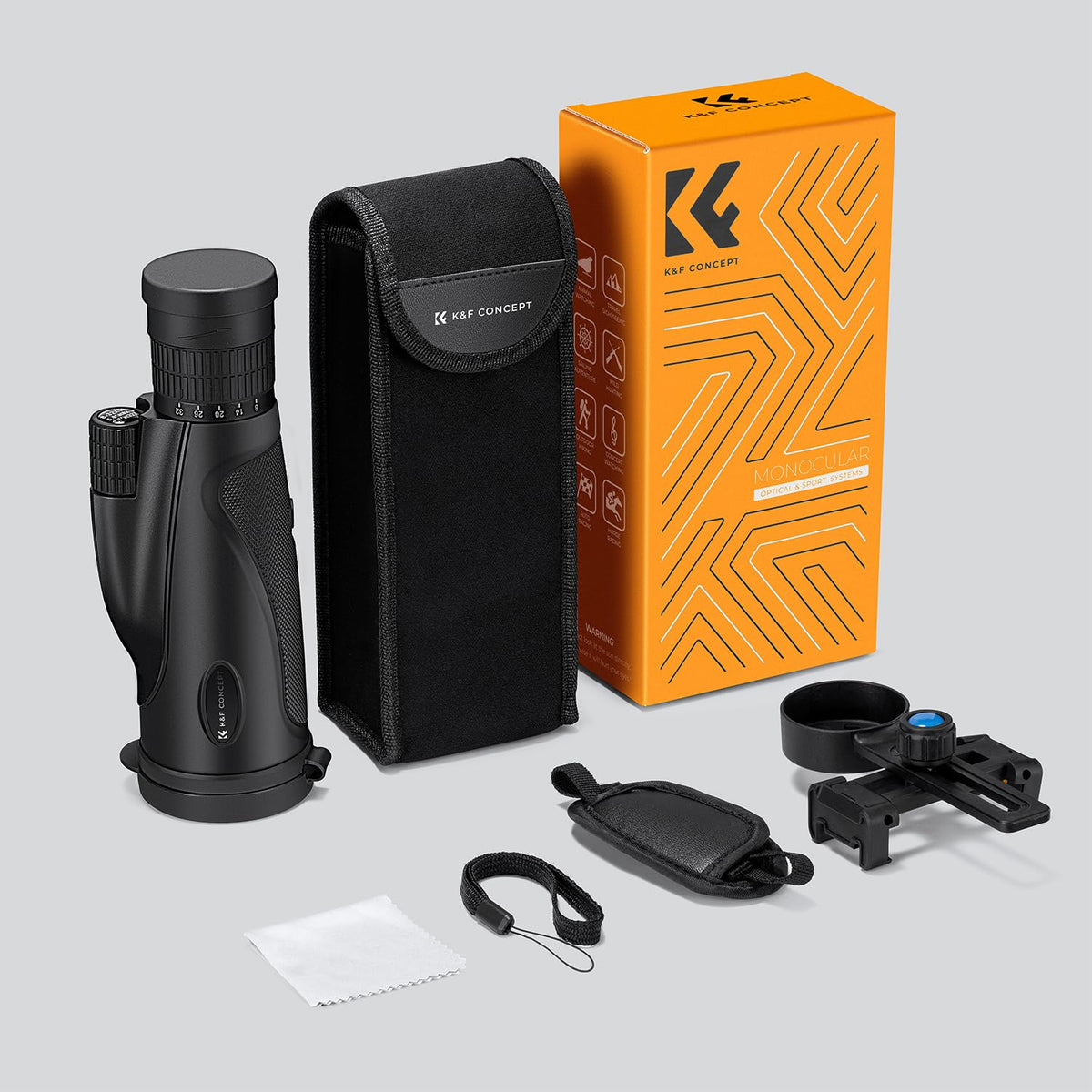 K&F Concept compact monocular fits travel kits for birding and camping