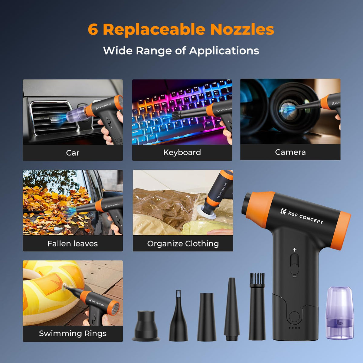 K&F CONCEPT blowing dust from keyboard for gentle electronics cleaning benefit