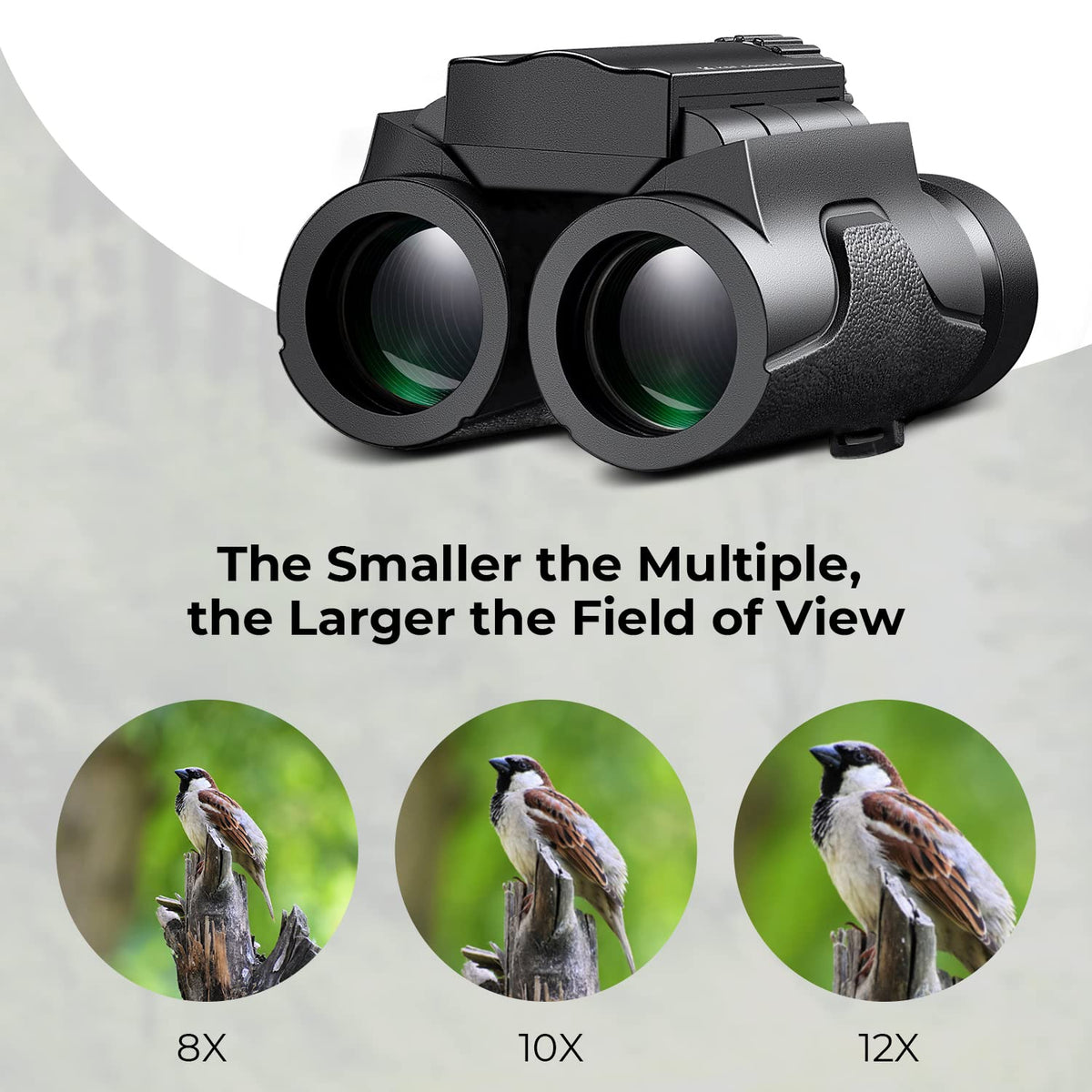 K&F CONCEPT binoculars in hand showing lightweight, easy-to-carry design