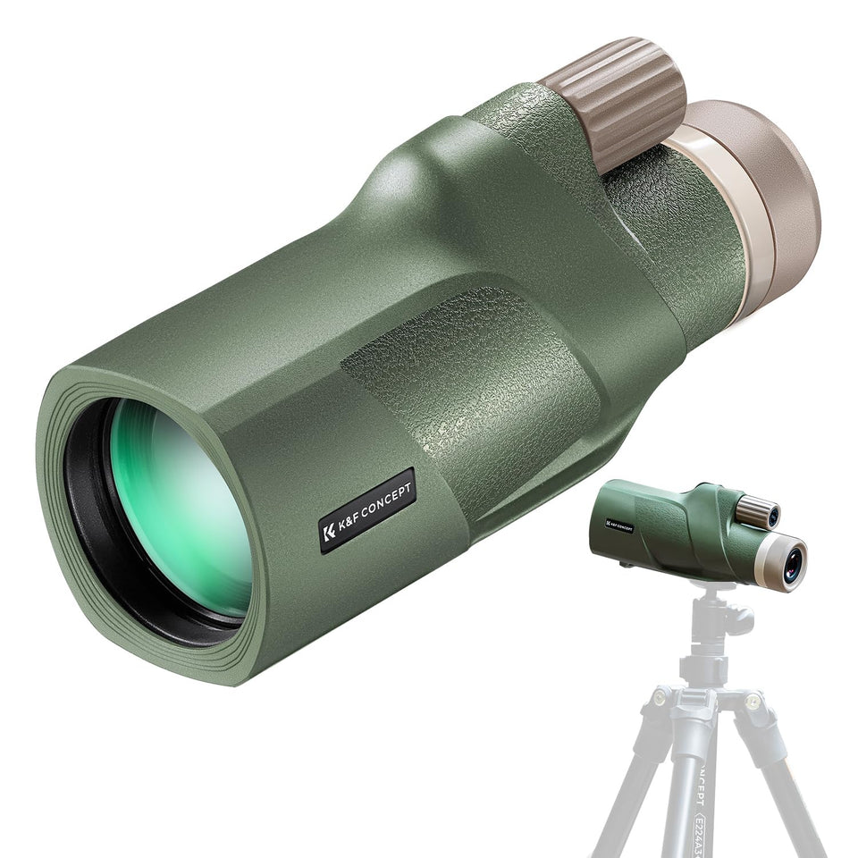 K&F CONCEPT front view showing compact monocular and benefit of portability
