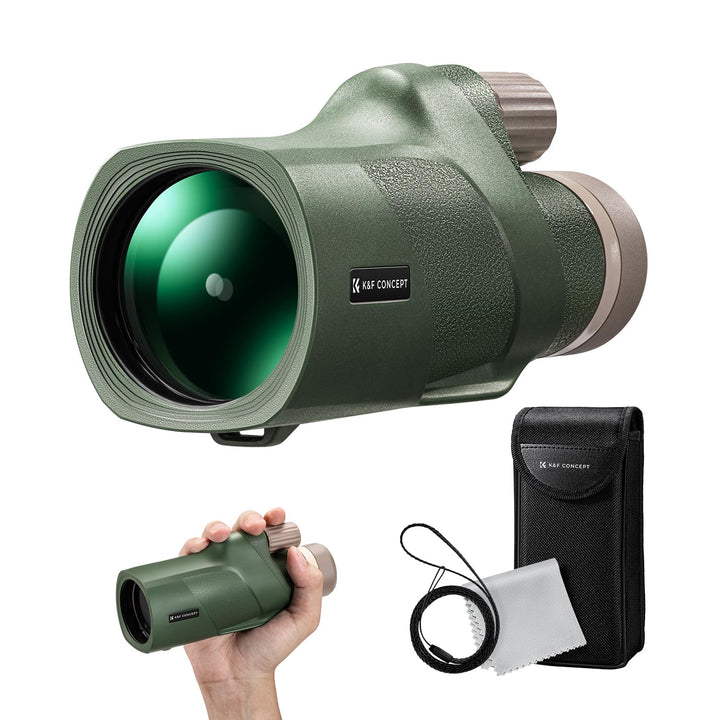 K&F CONCEPT front view showing compact monocular and body grip benefit