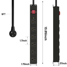 KF Matel 6ft extension cord offers flexible reach for distant outlets.