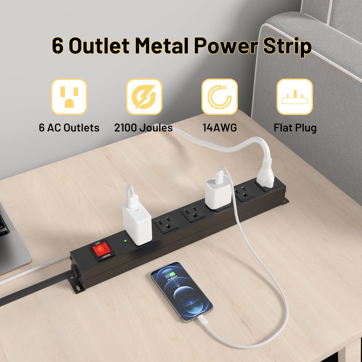KF upgraded switch with built-in breaker enhances safety during heavy use.