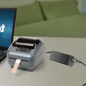 KFD Zebra adapter side view showing slim profile for busy workspaces