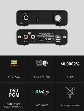 KGUSS DX1 with 6.35 mm and 3.5 mm outputs for versatile headphone connections.