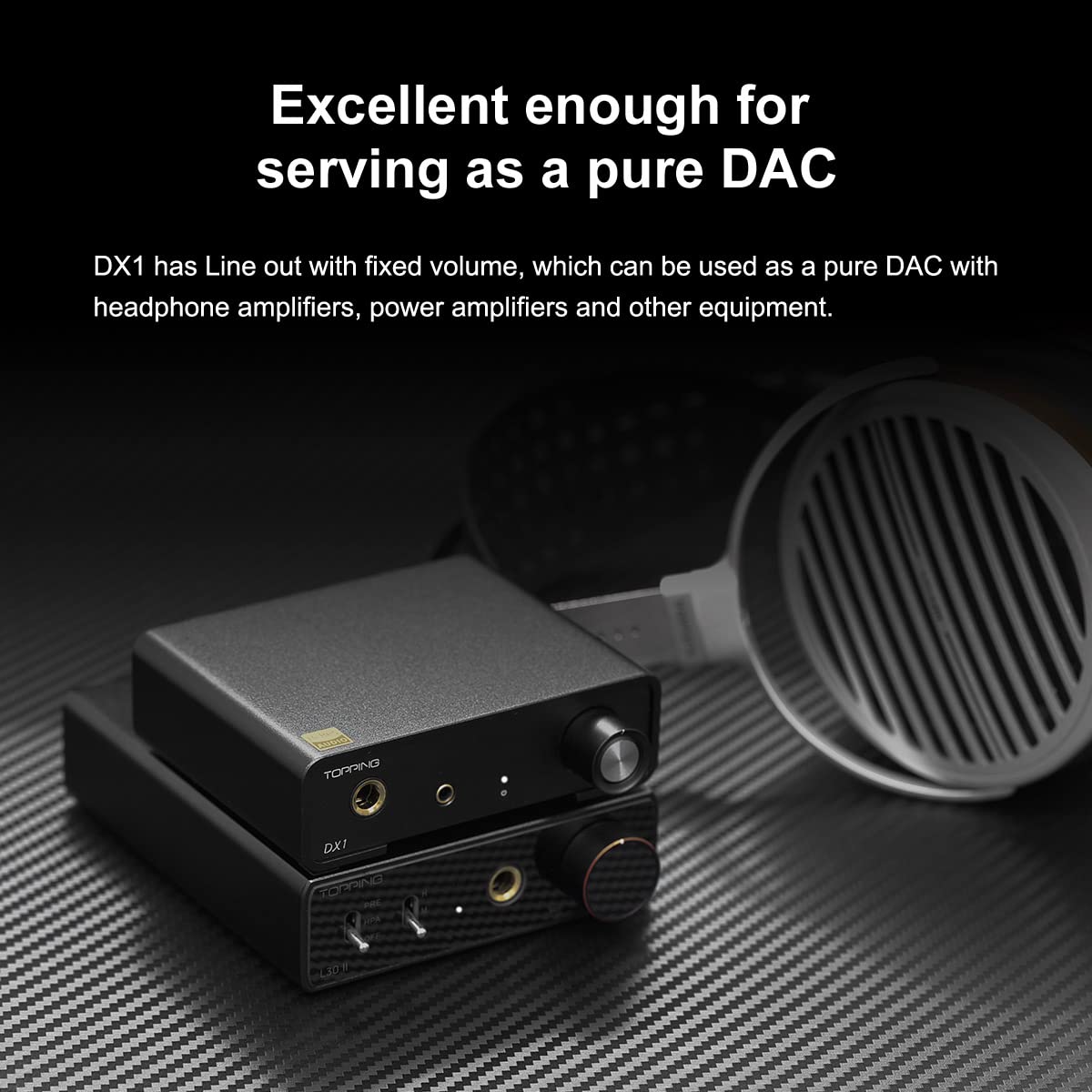 KGUSS DX1 two-stage gain switch for precise headphone drive control.