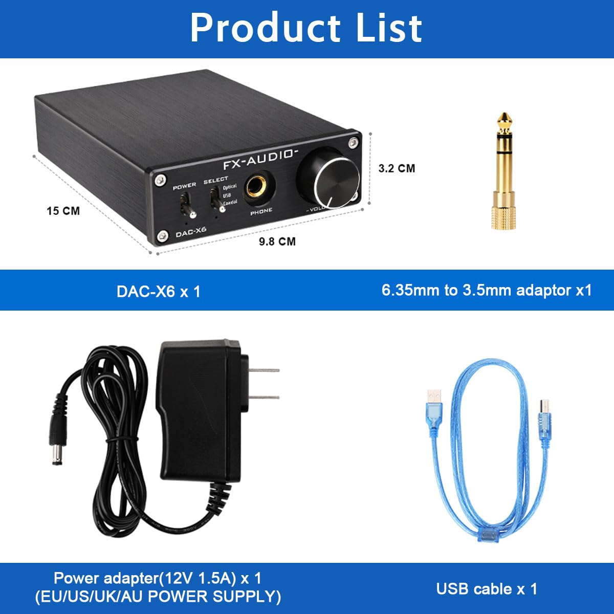 KGUSS FX-Audio DAC-X6 optical input perfect for TV and media players.