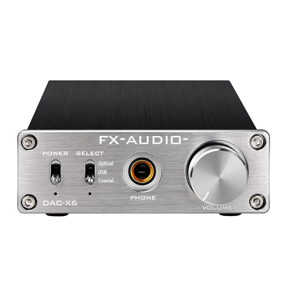 KGUSS FX-Audio DAC-X6 side view emphasizes slim profile for small setups.