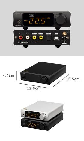 KGUSS Topping DX3Pro+ back panel showing versatile input options.