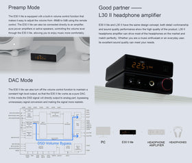 KGUSS Topping E30II lite connected to amplifier showing seamless preamp integration