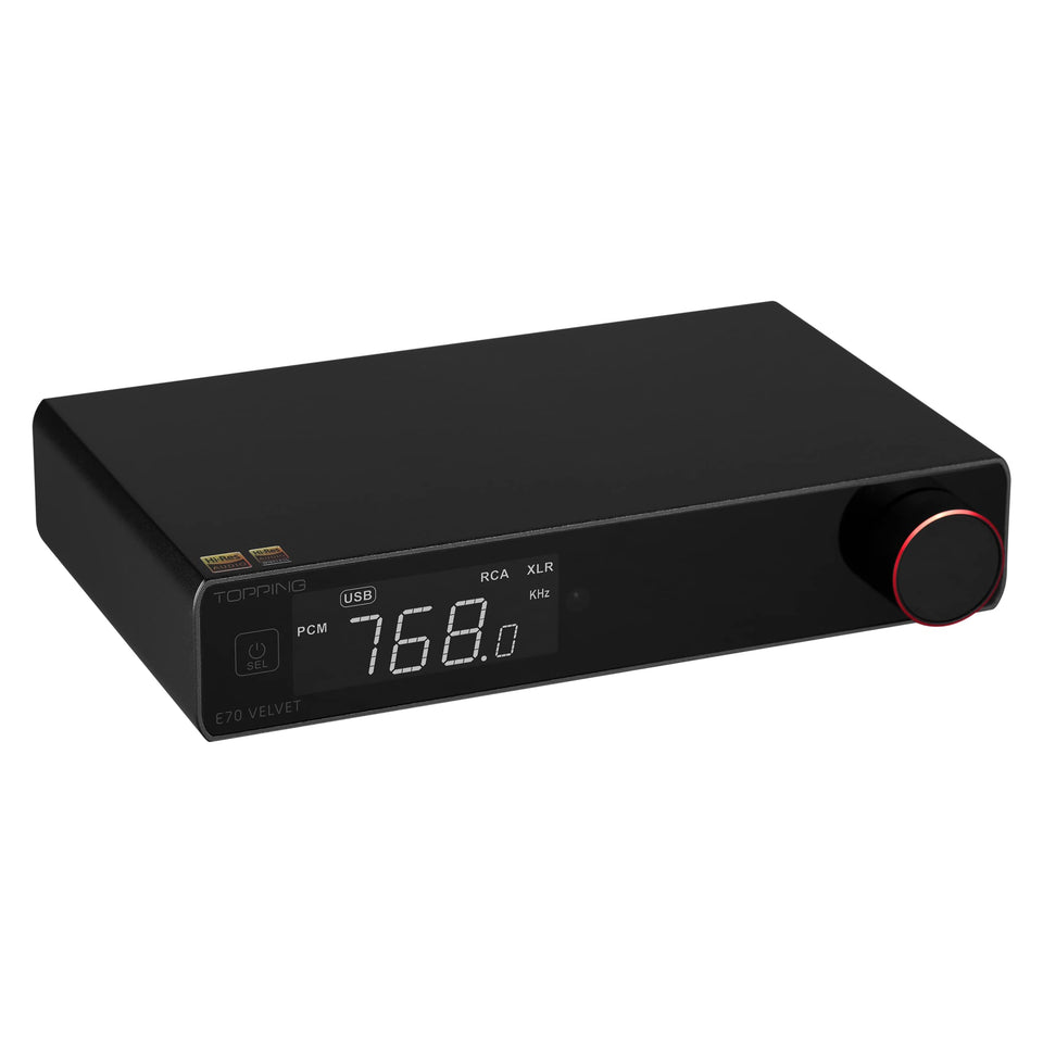 KGUSS E70 Velvet DAC front view for a premium desktop HiFi.