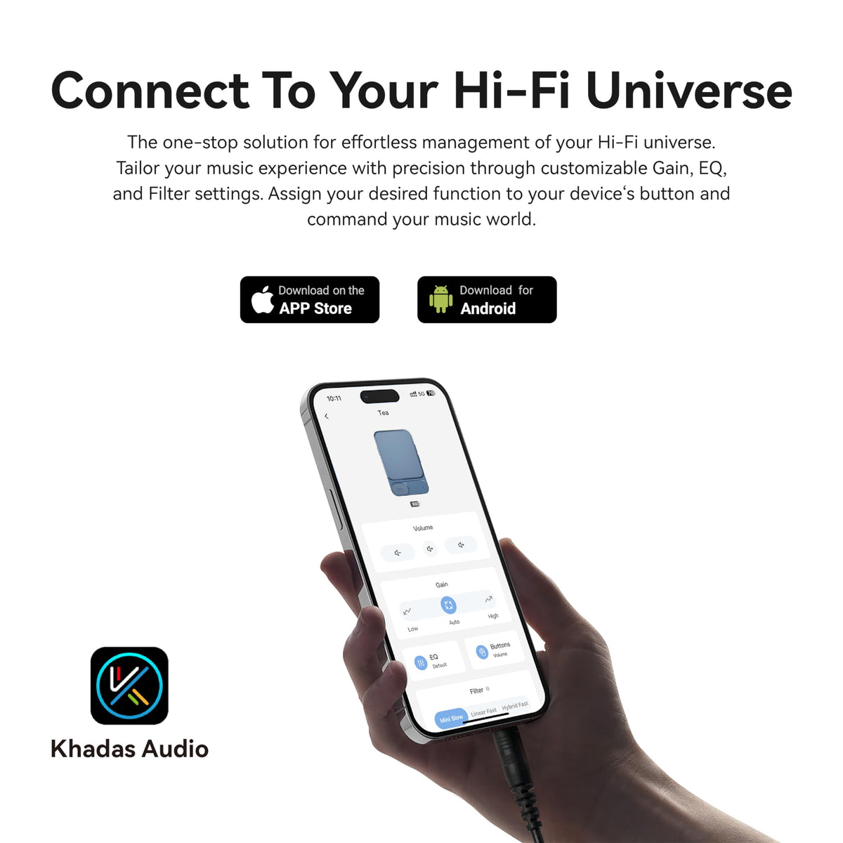 Khadas Tea DAC chip ESS ES9281AC Pro for high-resolution sound.