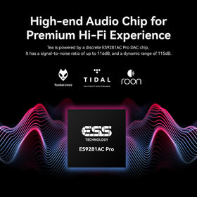 Khadas Tea on a smartphone illustrating Bluetooth streaming and lossless potential.