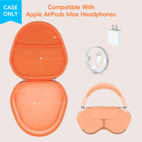 Khanka AirPods Max case interior mesh pocket secures adapters
