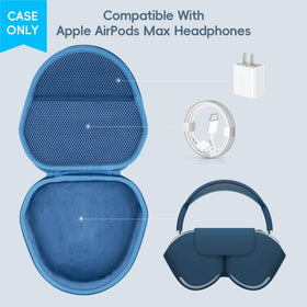 Khanka AirPods Max case features mesh pocket for cables and adapters