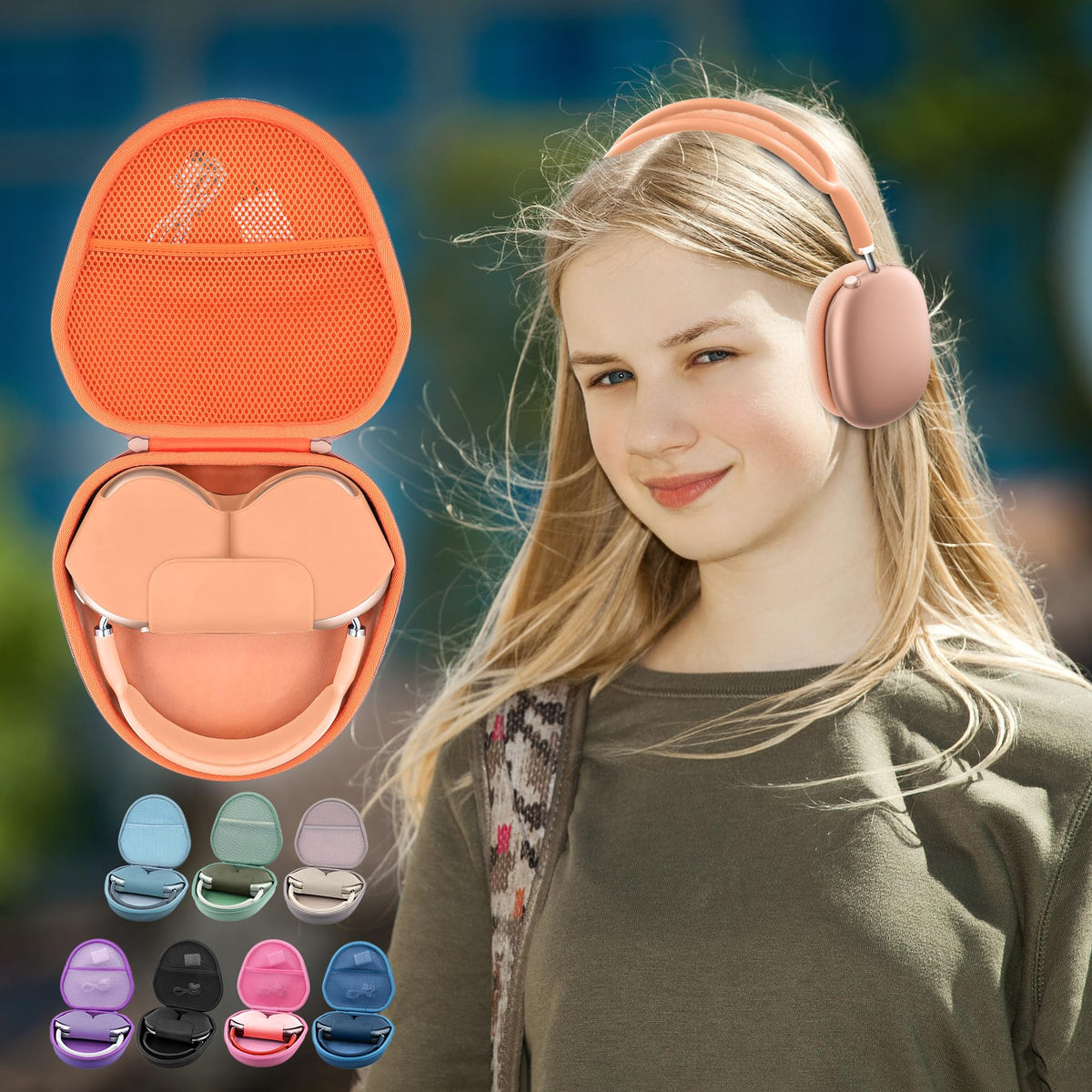 Khanka AirPods Max case smooth zipper resists sticking