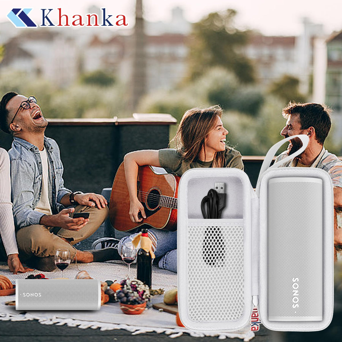 Khanka gift-ready case for Sonos Roam owners who travel