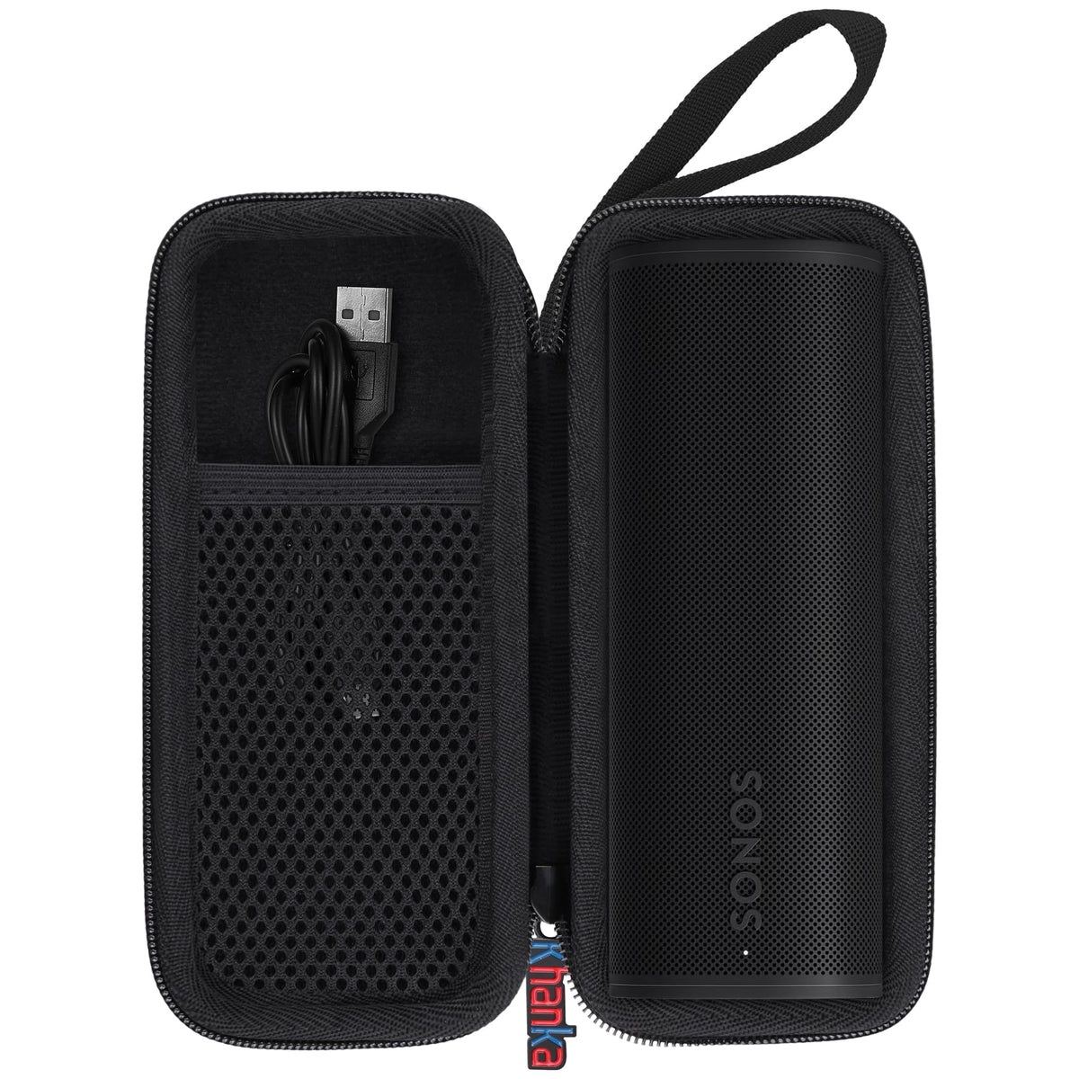 Khanka hard travel case exterior shell protecting Sonos Roam case during transport
