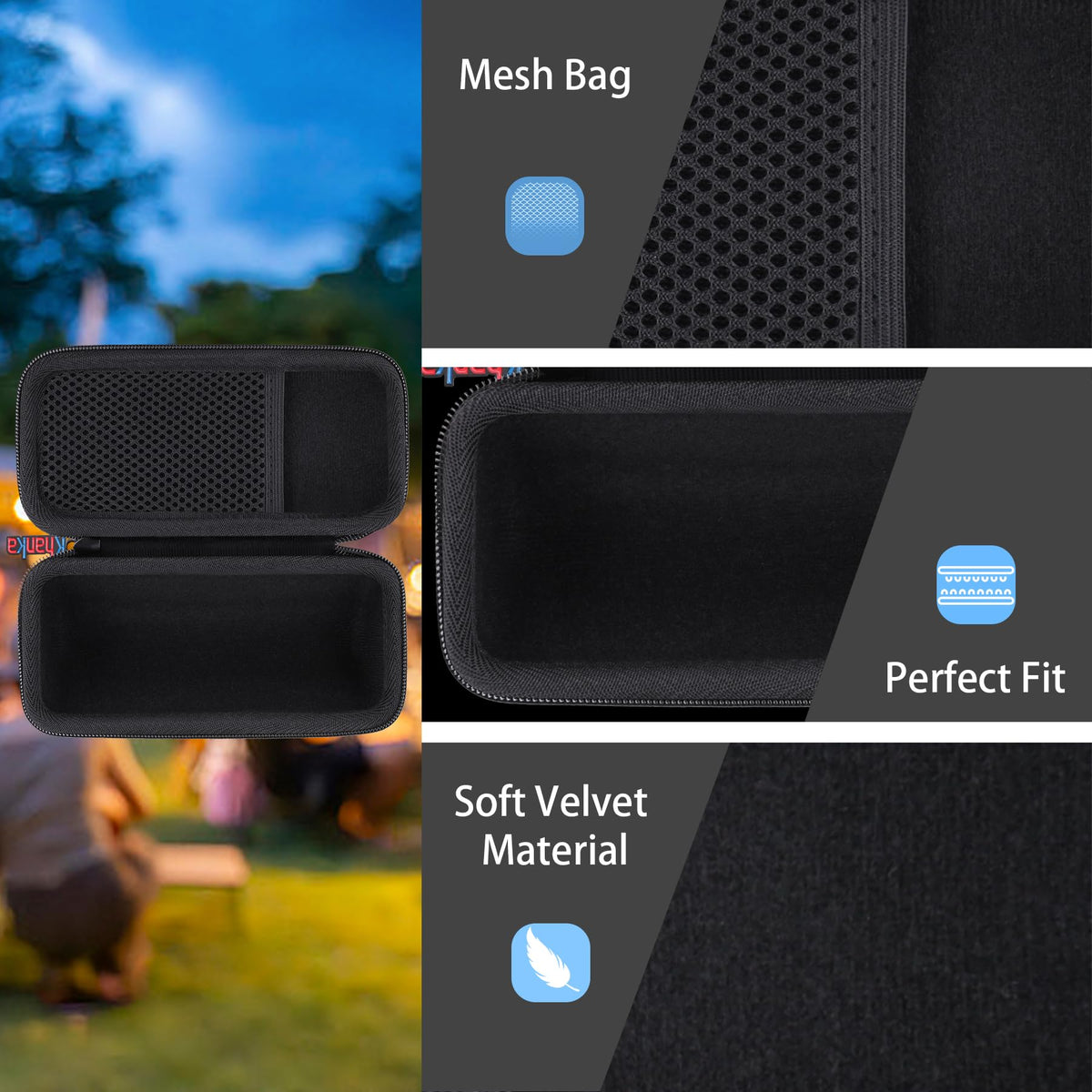Khanka comfortable handle for easy carrying outside