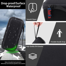 Khanka zipper design allows quick access to your speaker