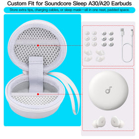Khanka Soundcore Sleep A30 case mesh pocket stores tips and cables