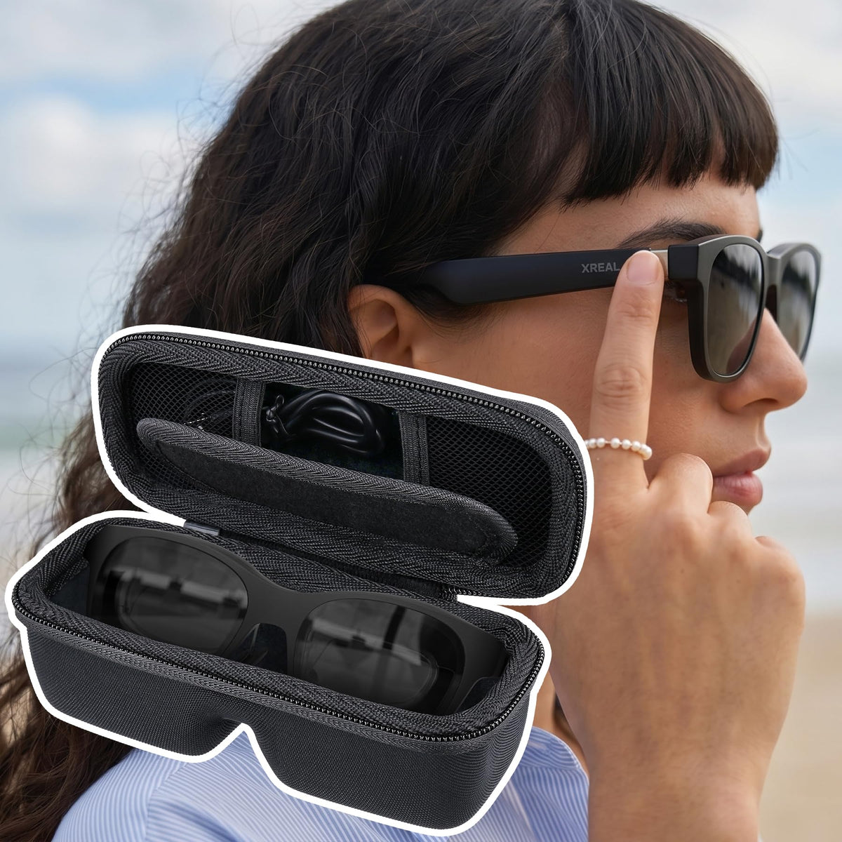 Khanka XREAL case EVA shell is water-resistant and dustproof