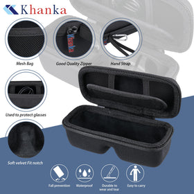 Internal buckle system on Khanka XREAL case secures glasses
