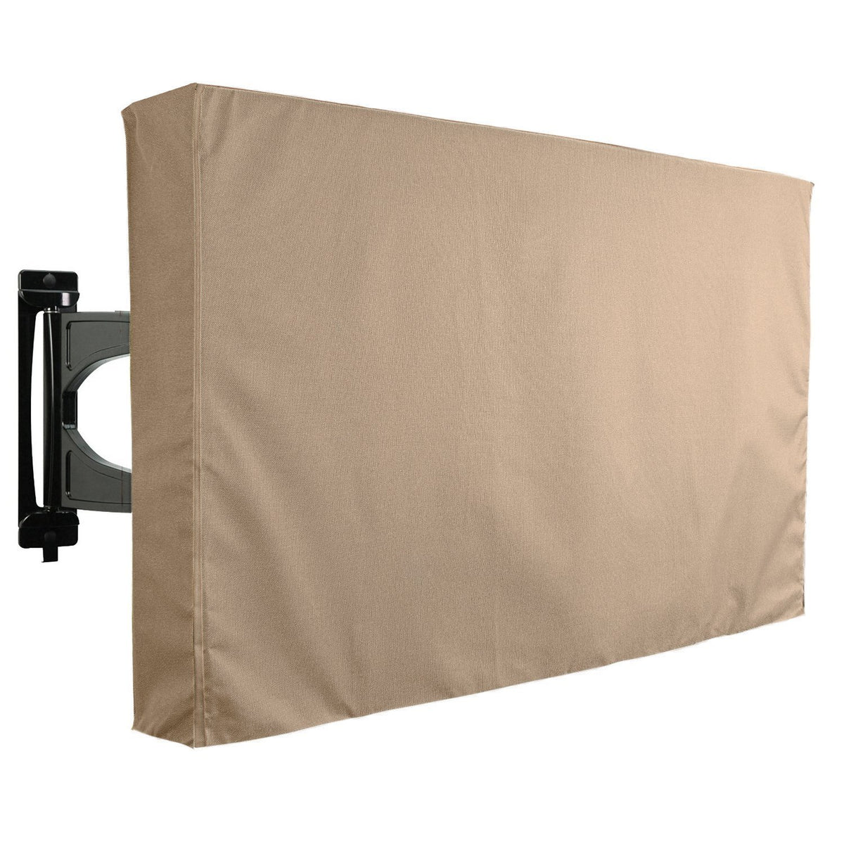 KHOMO GEAR outdoor TV cover in brown, front view protects a 30-32 inch TV from weather.