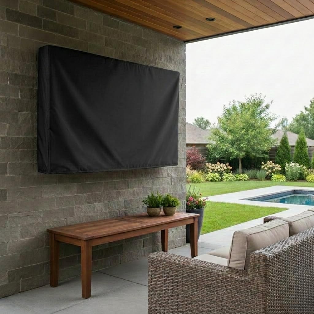 KHOMO Gear Panther cover demonstrating compatibility with 40 to 42 inch TVs