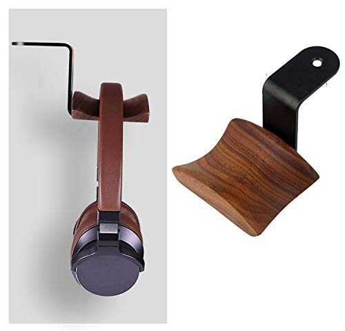 KiaoTime under-desk mounted hanger holding headset, keeps workspace tidy