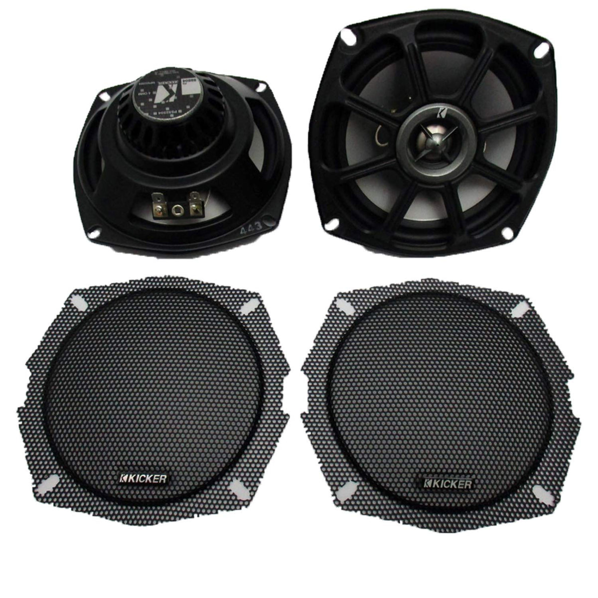 KICKER 10PS5250 Harley-Davidson speaker front view for clear highway audio