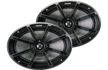 KICKER 40PS692 powersports 6x9 left view, rugged weather resistance for outdoor rides.