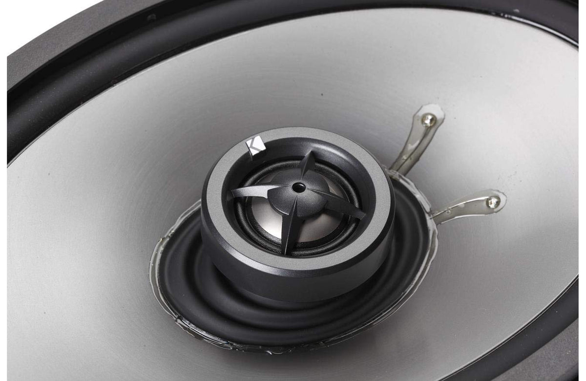 KICKER 40PS692 powersports 6x9 right view, optimized for 2-ohm amplifier compatibility.