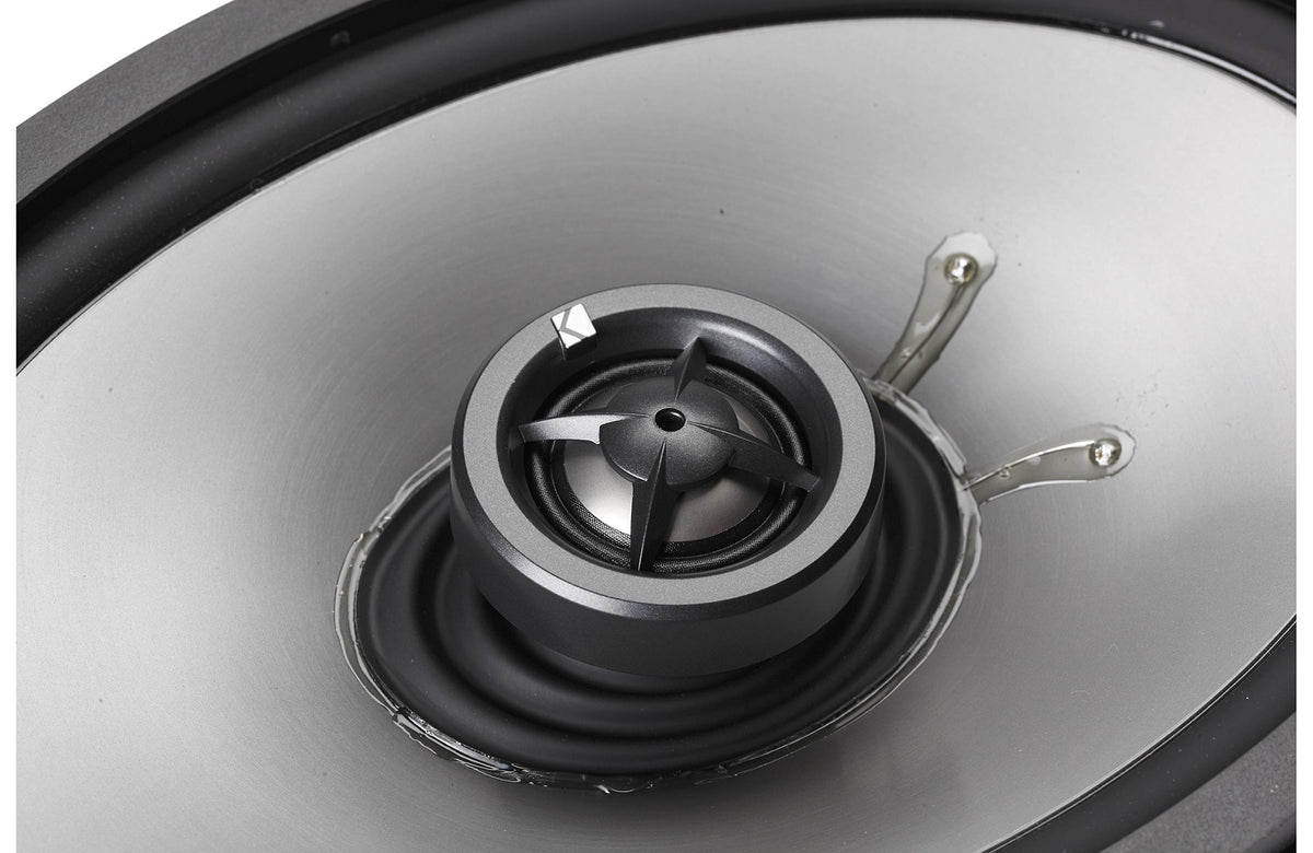 KICKER 40PS694 6x9 cone detail showcasing high-efficiency dual-cone design