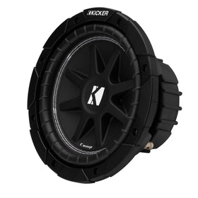 KICKER 43C84 cooling-ducts demonstrates forced-air cooling for consistent performance.