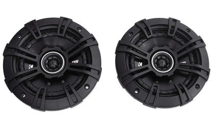 KICKER 43DSC504 front view for easy dashboard installation and compact fit