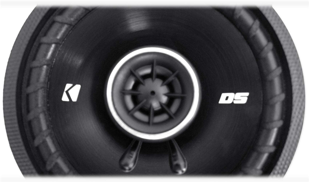 KICKER 43DSC504 mount-plate supports secure installation in standard openings