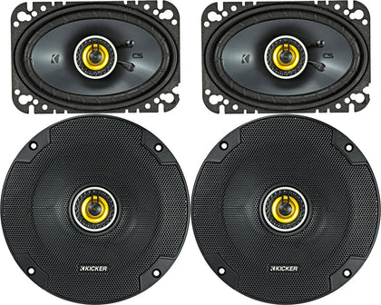 KICKER 46CSC654 6.5-inch coaxial speaker for clean bass and easy factory fit.