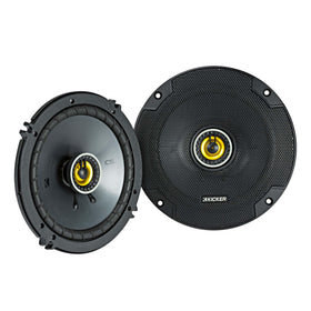 KICKER 46CSC654 tweeter close-up highlights PEI material for crisp highs.