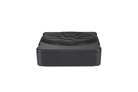 KICKER 46HS10 in-vehicle installation demonstrating space-saving design