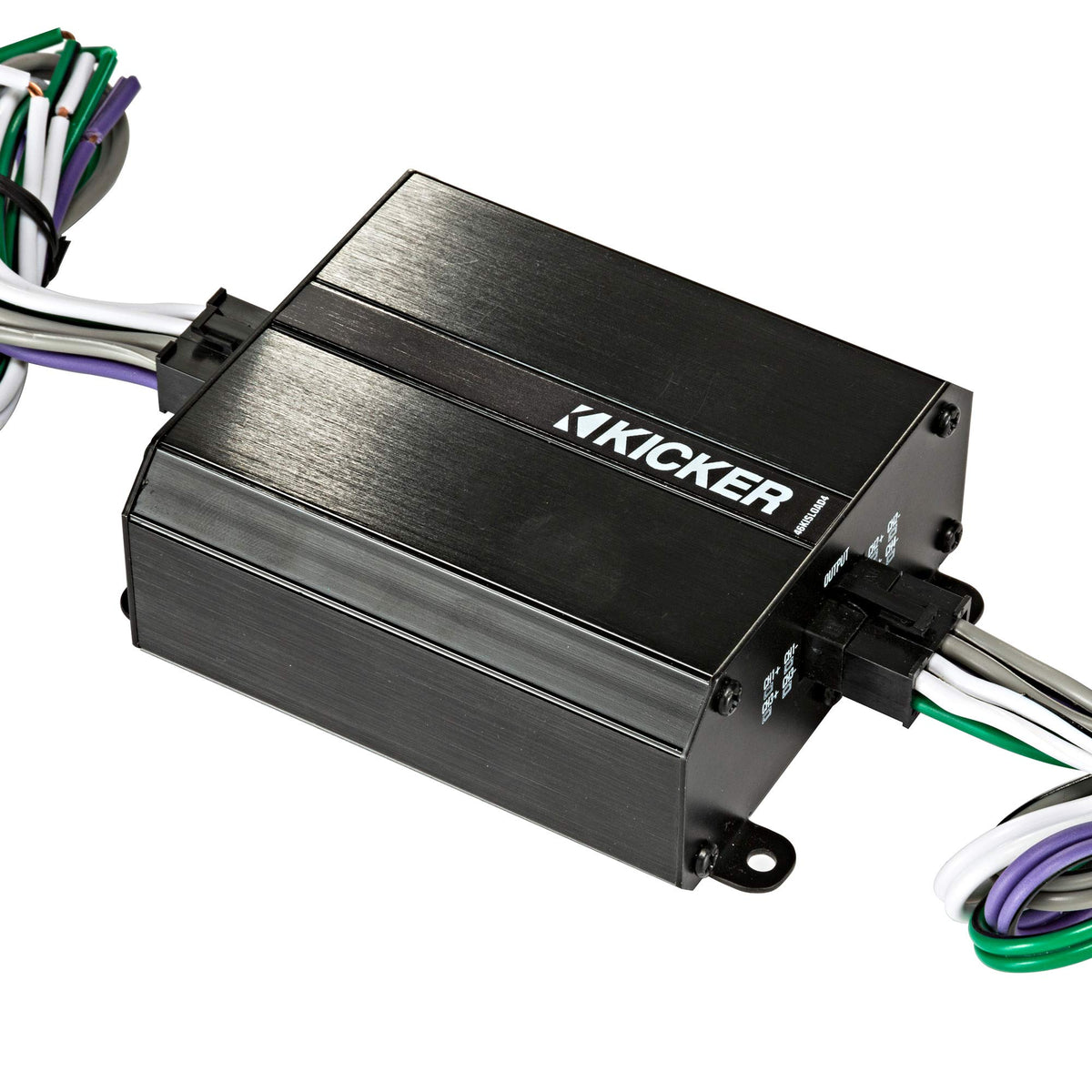 KICKER 46KISLOAD4 amp connections enable clean signal transfer.