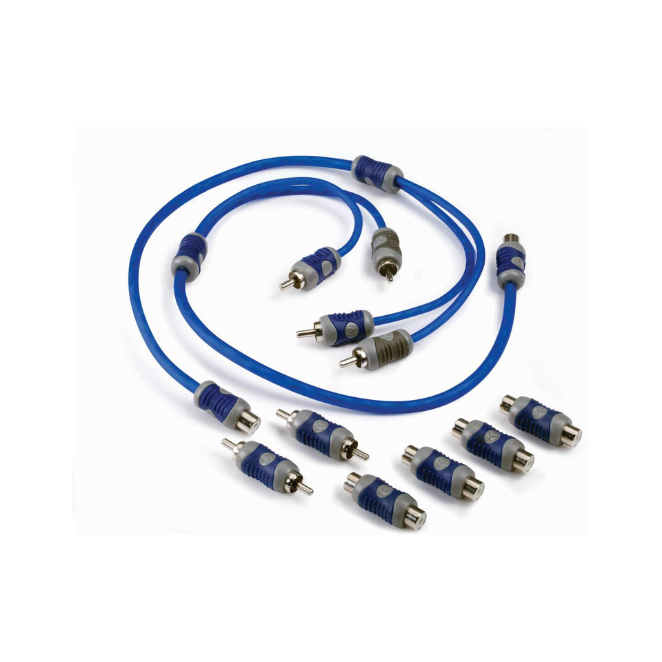 KICKER 46KIYFM Y-series interconnect with RCA adapters for clean car audio signal