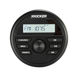 KICKER 46KMC2 weather-resistant gauge display for marine dashboards with clear visibility.