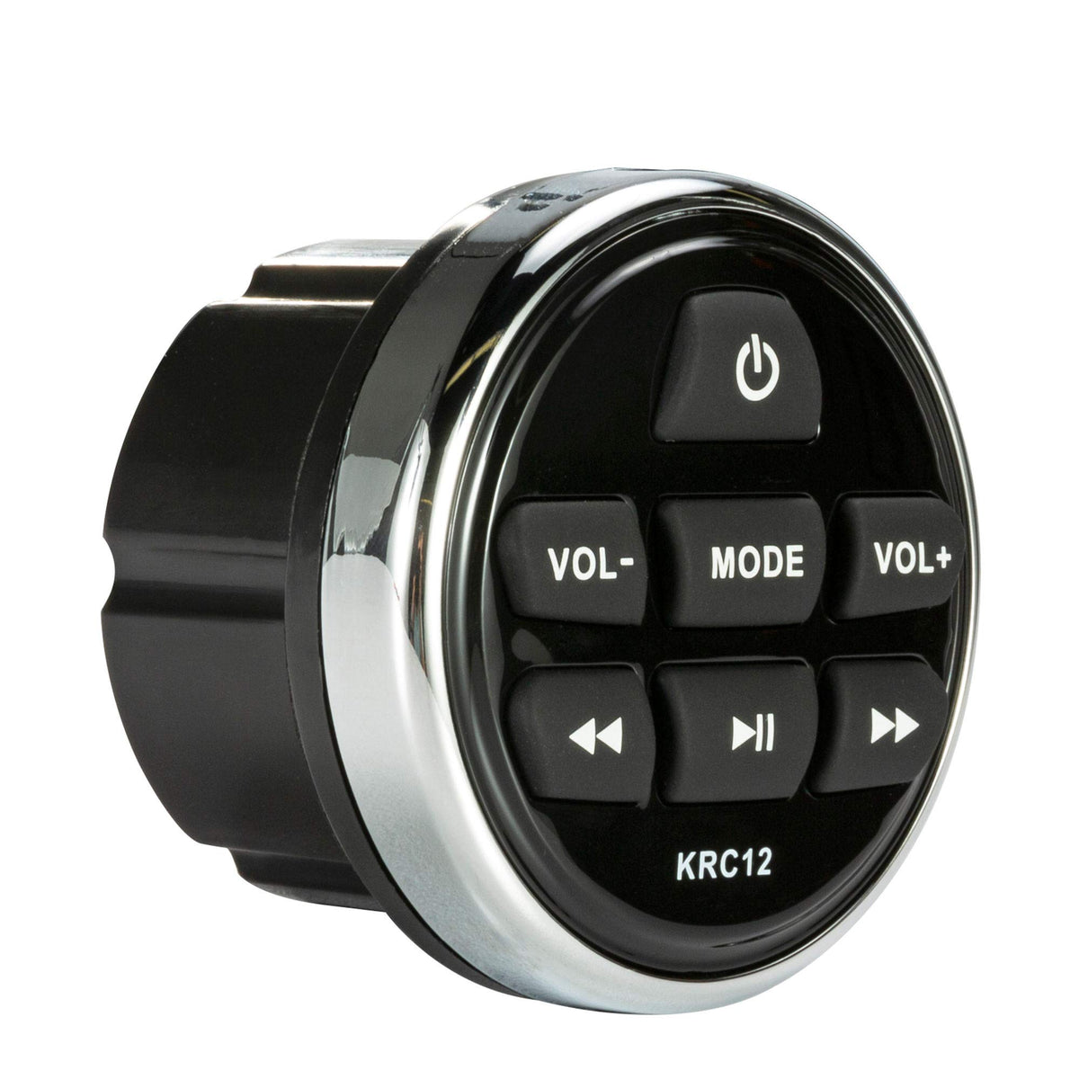 KICKER 46KRC12 close-up of tactile buttons for easy source switching.