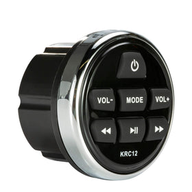 KICKER 46KRC12 close-up of tactile buttons for easy source switching.