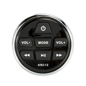 KICKER 46KRC12 marine remote on dash enables quick deck control.