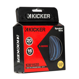 Kicker 46KW1620 Frost Clear rounded wire for flexible routing.