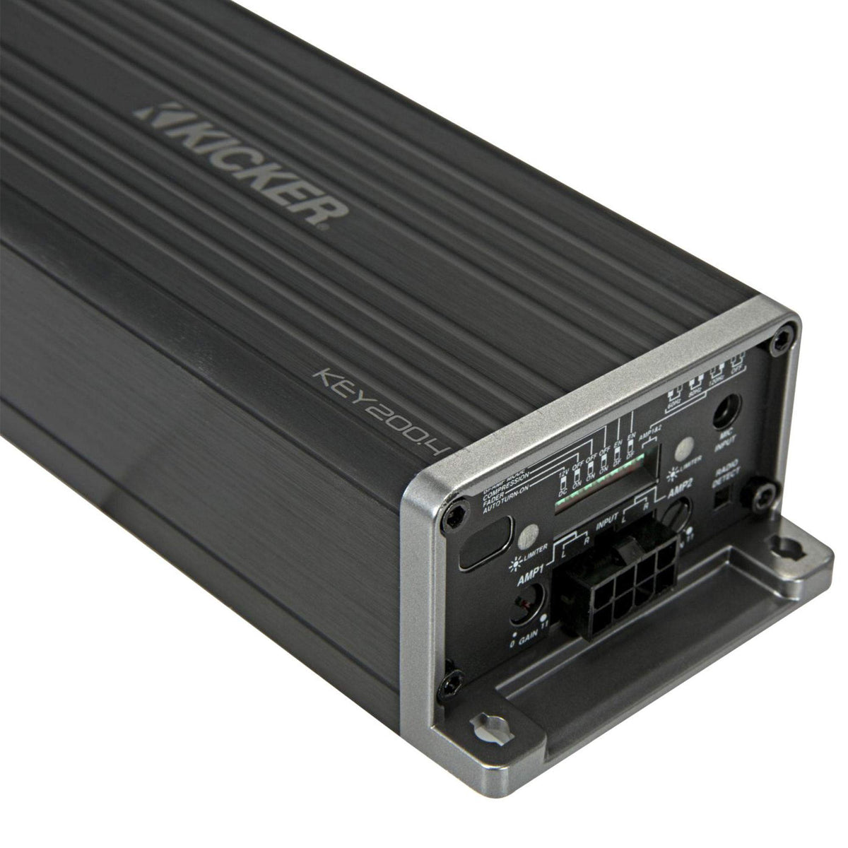 KICKER 47KEY2004 installation scene demonstrates easy wiring and tuning potential
