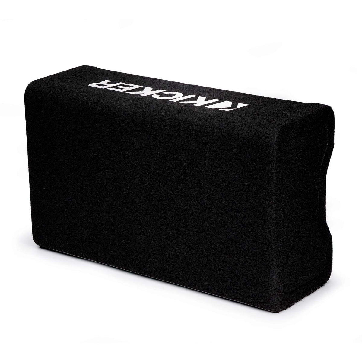 KICKER 48CDF104 Comp 10-inch subwoofer with perimeter venting enhances cooling and performance.